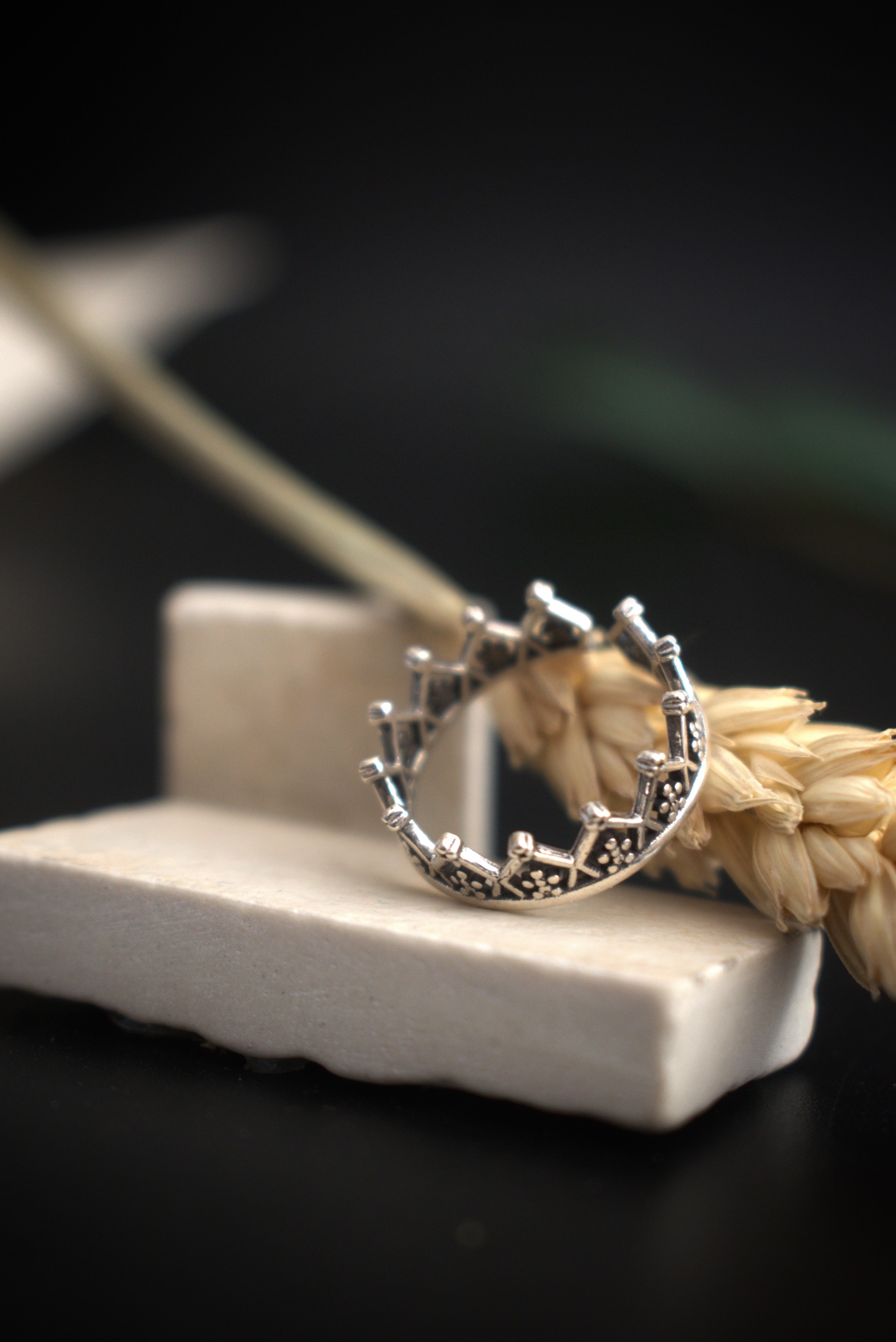 Crown ring silver